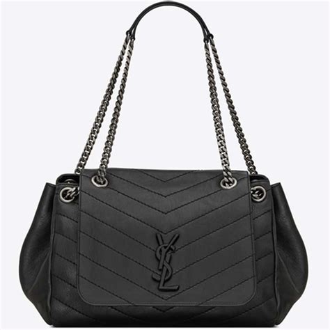 ysl all black satchel|HANDBAGS .